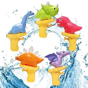 Décoration de fête Enfants Jouets Petit Dinosaure Pistolet À Eau Tiktok Net Rouge Lumineux Pistolet À Eau Type De Presse Mini Dessin Animé Pistolet À Eau Jouet À Eau Enfants Faveurs