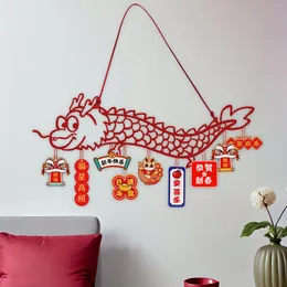 Décoration de fête Année de dragon chinois suspendu les éléments classiques Bénédictions Mots Longueur 50 cm pour les fournitures de festival accessoires