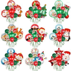 Feestdecoratie Kerstballon Set Kerstman Elf Elanden Folie Ballons Vrolijke Decoraties Voor Thuis Xmas Globos Navidad