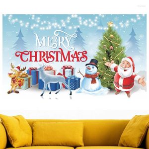Feestdecoratie kerstbanner achtergrond herbruikbare banners 6.06 3.6ft grote vrolijke sneeuwman herten tuinborden voor
