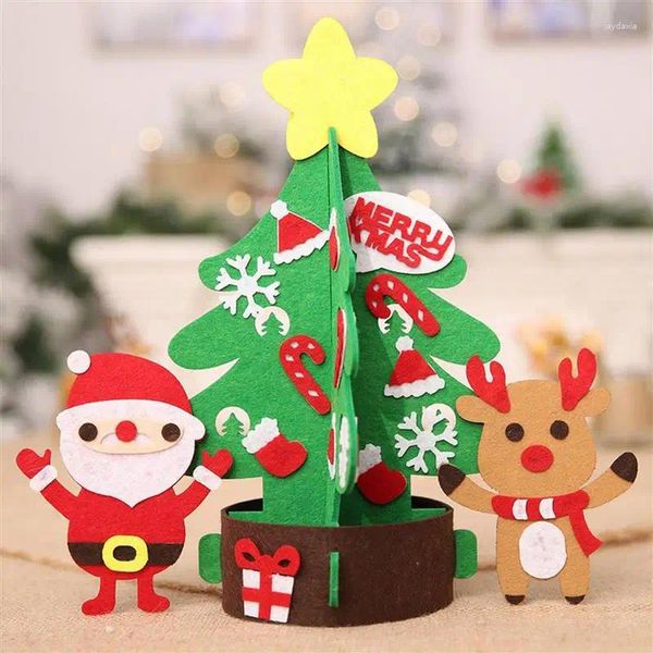 Decoración de fiestas Kit de artesanía de Navidad no tejido Diy Ornamento Hecho Año Crafts Table Regalos para niños