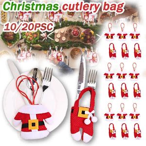 Party Decoration Christmas Cutlery Conseillement Saigetware Pockets Couffes Forks Varelle Varelle Couvre de rangement de sacs