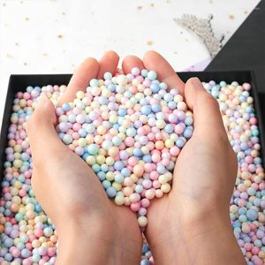 Décoration de fête, matériel de remplissage en mousse de noël, 1 paquet de maquillage en polystyrène 2-4mm/4-6mm, boules multicolores pour décoration de mariage