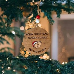 Feestdecoratie Kerst Hangend Houten Bord Met Touwen Voor Kerstboom Stijlvolle Duurzame Wintervakantie Decor Boerderij