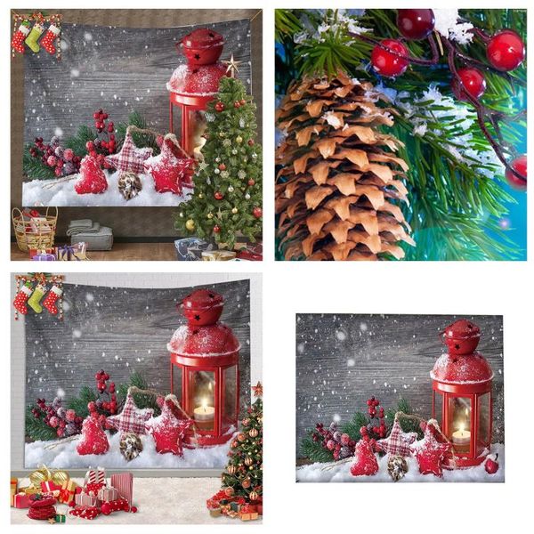 Décoration de fête Banner de vacances de Noël décorations de portes de garage couverture de la couverture masculine hivernale les amoureux