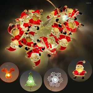 Feestdecoratie Kerst Led Lichtslingers Kerstman Sneeuwpop Garland Fairy Verlichting Huis Tuin Kerst Jaar Cadeau