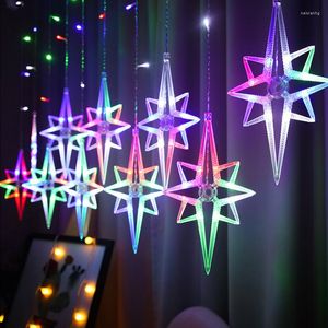 Décoration de fête lumières de noël Polaris wapiti cloche lampe Led guirlande lumineuse décor pour la maison chambre rideaux fée guirlande Navidad année