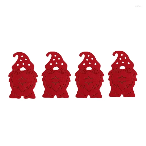 Décoration de fête Noël Santa couteau de fourchette de fourchette de couverts sacs à cuillère kit 4pcs pour la maison de cuisine de cuisine