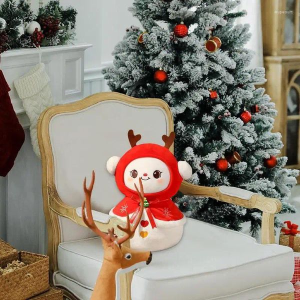 Decoración de fiesta Navidad muñeco de nieve almohada felpa suave almohadas año decoraciones helado casa