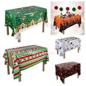 Décoration de fête Table de Noël Tissu Halloween mur de fond activité de fête mince en plastique 130 * 220cm T2I52460