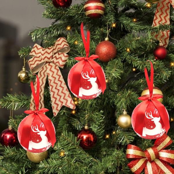 Décoration de fête pendentif d'arbre de noël, ornements de boule mignons pour la maison, fournitures de fête d'anniversaire de mariage de noël