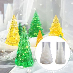 Feestdecoratie kerstboom siliconen hars schimmel diy kristal epoxy spiegel tafeld lichte nacht Xmas klein w7n7