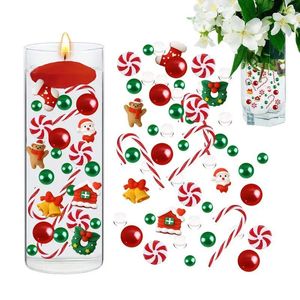 Party Decoration Christmas Vase remplissez 6060pcs Bougies flottantes Perles de plate-forme d'eau Perles rouges blancs verts blancs gels