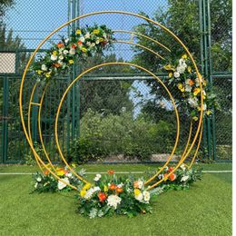 Décoration de fête cercle de mariage arc arc accessoires anniversaire décor de fer forgé rond rond arrière fond de fond de fond de fond avec frameparty