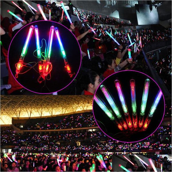 Décoration de fête Colorf Bar Shaking Led Glow Sticks Flash Wands Wave Rods Acrylique Kids Light Up Toys Lx4384 Drop Delivery Home Garde Dhqbk