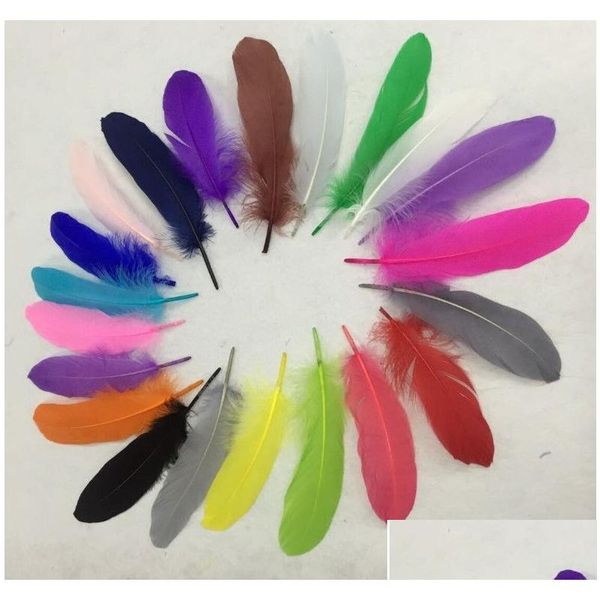 Décoration de fête Colorf plumes bricolage artisanat robe de mariée épingle chapeau sac boucles d'oreilles 1000 pièces par paquet livraison directe maison jardin festif ot09l