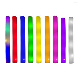 Feestdecoratie Kleurrijke LED Foam Glow Sticks Knipperende Batons Cheer Tube In The Dark Sponge Wedding Supplies Stick Toys