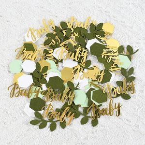 Décoration de fête en papier coloré, feuilles décoratives à thème de révélation du sexe, puce ronde, décor de Table pour fête prénatale