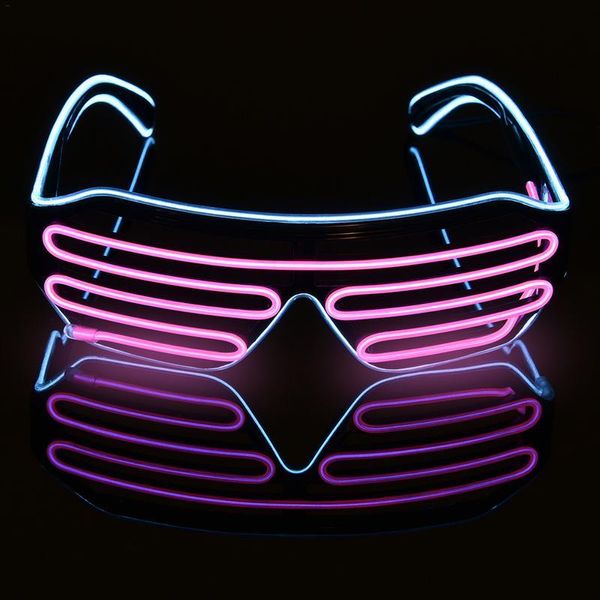 Décoration de fête Couleurs Nouveauté Lunettes LED Light Up Shades Clignotant Lumineux Rave Night Activités Mariage Anniversaire DecorationParty