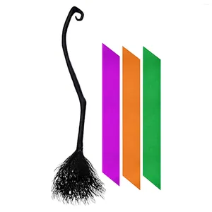 Party Decoration Cosplay Pographie accessoires de décoration intérieure Witch Broom Mystérious Artisanat Adults Halloween Corbons colorés Costume