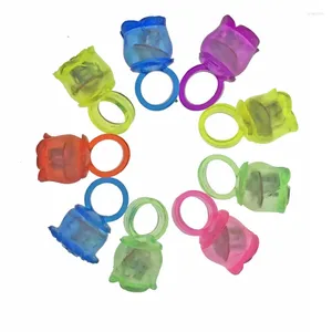 Costume de décoration de fête LEDS 30pcs / lot anneau de rose LED Fleur floraison clignotant Bubble élastique rave clignotant des jouets de doigt doux