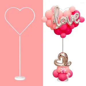 Party Decoration Creative Love-Heart Balloon Column Stand Transparent Plastic Plastic Supplies Réglables Cute Arch Frame Decor