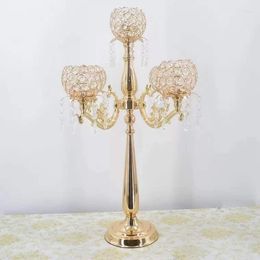 Feestdecoratie Crystal Candelabra 68 cm lange kaarsenhouder tafel middelpunt evenement benodigdheden voor huwelijkshuwelijk ceremonie