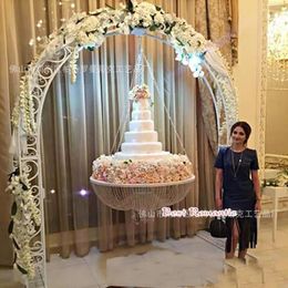 Support à gâteaux suspendu en cristal, décoration de fête, mariage fantaisie et décoration de mariage, 268l