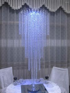 Feestdecoratie kristal hangende middelpunt/ bruiloftsvloer kroonluchters/ bloemstandaards kroonluchters voor podiumwandeling senyu01013