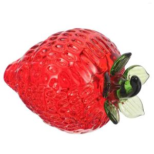 Décoration de fête Crystal Strawberry Pocket Pocket Stone State Office Office décor Fruit Decorations Home décorations