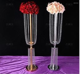 Décoration de fête cristal mariage pièce maîtresse table lustres fleur étagère sans 10 pièces par lot