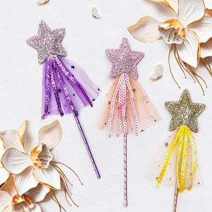 Feestdecoratie Leuke Dromerige Vijfpuntige Ster Fee Wand Kinderen Stok Meisje Verjaardagscadeau Halloween Prinses Cosplay Props