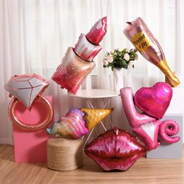 Decorazione per feste Design Grandi palloncini in stagnola con rossetto Proposta di San Valentino Compleanno Palloncini per matrimoni All'ingrosso