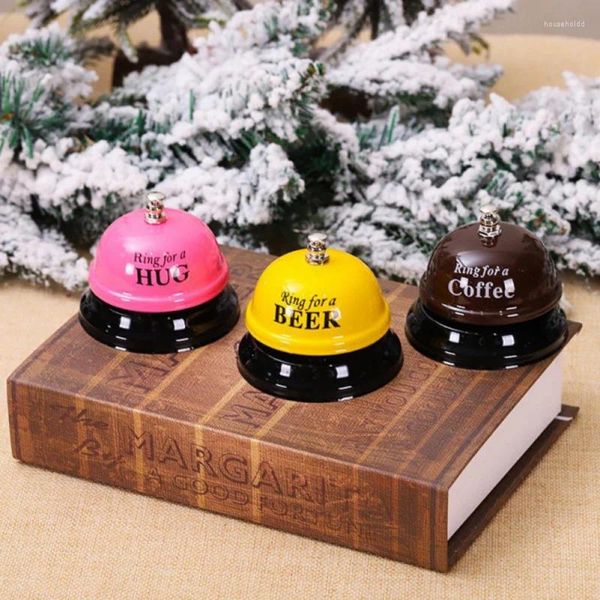 Décoration de fête bureau appel cloche anneau pour Service très amusant créatif nouveauté Gag cadeau un café bière câlin métal Ringbell maison Bar