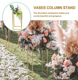 Décoration de fête Vases détachables Stand de colonne Géométrique Floor Event Mariage Holder Iron Art Centorpiece Rustproof Flower RackPart9666258