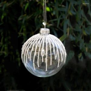 Décoration de fête Design différent, peinture transparente faite à la main, Globe en verre, ornement, boule suspendue pour arbre de noël