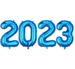 Décoration de fête du film en aluminium numérique ballon 2023 Baloon Decoration Dispory of Ballons Nouvel An 32inch2301468