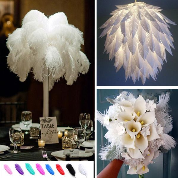 Decoración de fiesta DIY 10 colores plumas de avestruz 10-12 pulgadas/25-30 cm plumas de avestruz suministros de boda entrega gratuita