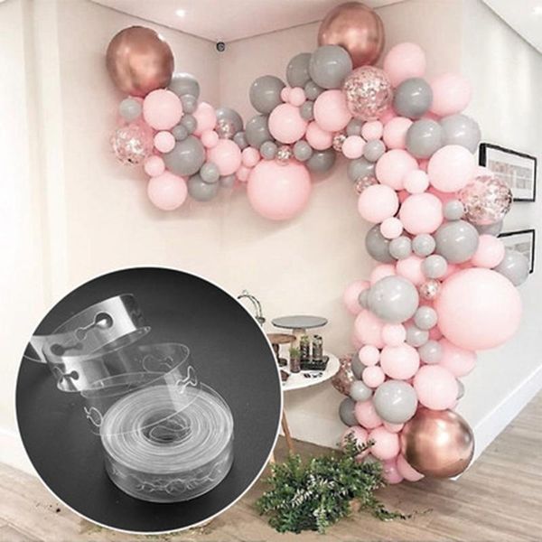 Décoration de fête DIY CLEAR BALLON CLÉDITION DE LA CHAUSSURE DE STRIPTINE DE BANDES ARCH TAPE TRANSPARENT 15 mètres