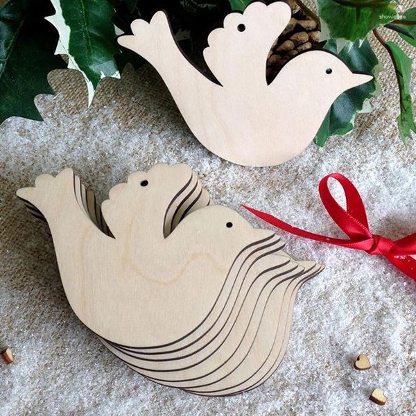 Decoración de fiestas Crafts de bricolaje 10 piezas/artesanía de lote Avólico Die cortante de madera Angulgo de remolque Accesorios de álbumes navideños