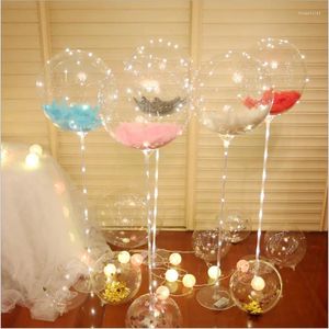 Décoration de fête bricolage mariage anniversaire d'enfants hélium Bobo plume Transparent PVC ballon anniversaire