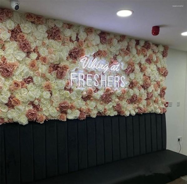 Décoration de fête bricolage40x60cm fleur artificielle mur toile de fond noël mariage anniversaire boutique fenêtre fleurs panneau décor personnalisé