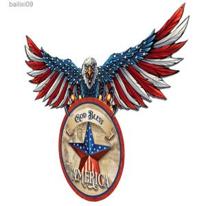 Party Decoratie Eagle hanger 4 juli Wall Goth Room Decor American Flags Iron Metal USA Sign Mural Bald Stars T230522
