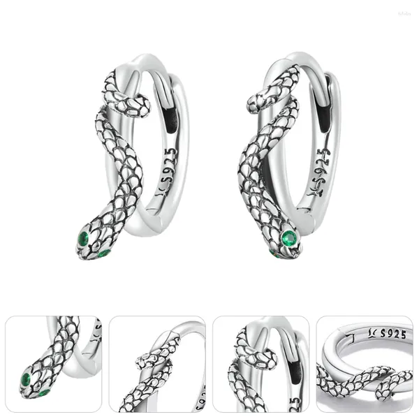 Décoration de fête Oreille Wrap Boucles D'oreilles En Argent Sterling Serpent Clip Zircon Femmes Fille Boucle Simple 1.2x0.4cm Boucles Lady Bijoux S925