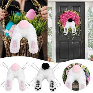 Feestdecoratie Easter Thief Bunny Butt krans schattige home decor lente bruiloft cartoon vorm ornamenten y2302