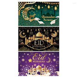 Décoration de fête Eid Télange pour décorations Banner mural en tissu 2024 Porte extérieure intérieure Room de jardin