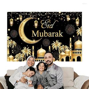 Decoración de fiestas Eid Banner Backdrop Festive Moon Start Backing Banners para suministros exteriores e interiores