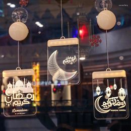 Décoration de fête Eid Mubarak Ramadan, ornement musulman, Plaque en bois, mosquée pour fournitures de maison, créative et délicate