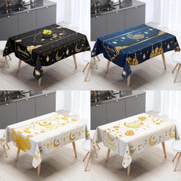 Decoración de fiestas Eid Mubarak Tablecloth 2024 Ramadán para el hogar Suministros de mesa de decoración musulmana islámica Al Adha regalo
