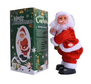 Party Decoration Electric Christmas Santa Claus Toy Shake Heupen Doll Music Gift voor kinderen Kinderen